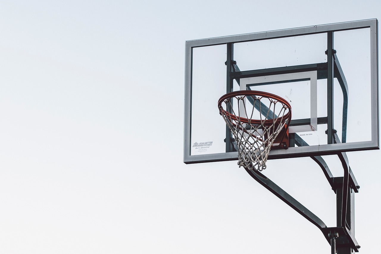 Photo of empty basketball hoop